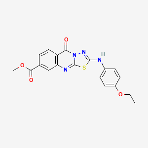 methyl 2-[(4-ethoxyphenyl)amino]-5-oxo-5H-[1,3,4]thiadiazolo[2,3-b]quinazoline-8-carboxylate