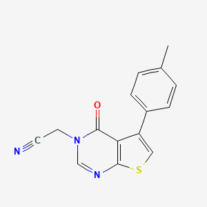 2-[5-(4-Methylphenyl)-4-oxothieno[2,3-d]pyrimidin-3-yl]acetonitrile