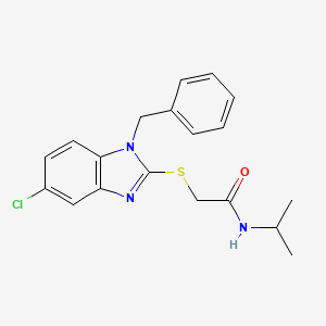 2-(1-benzyl-5-chlorobenzimidazol-2-yl)sulfanyl-N-propan-2-ylacetamide