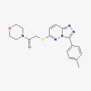 2-[[3-(4-Methylphenyl)-[1,2,4]triazolo[4,3-b]pyridazin-6-yl]sulfanyl]-1-morpholin-4-ylethanone