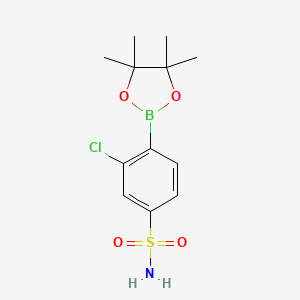 3-Chloro-4-(tetramethyl-1,3,2-dioxaborolan-2-yl)benzene-1-sulfonamide