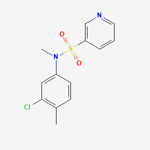 molecular formula C13H13ClN2O2S B7596089 N-(3-chloro-4-methylphenyl)-N-methylpyridine-3-sulfonamide 