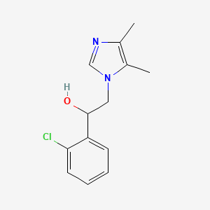 molecular formula C13H15ClN2O B7596129 1-(2-Chlorophenyl)-2-(4,5-dimethylimidazol-1-yl)ethanol 