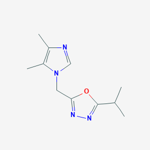 2-[(4,5-Dimethylimidazol-1-yl)methyl]-5-propan-2-yl-1,3,4-oxadiazole