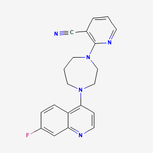 2-[4-(7-Fluoroquinolin-4-yl)-1,4-diazepan-1-yl]pyridine-3-carbonitrile