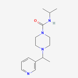 molecular formula C15H24N4O B7596158 N-propan-2-yl-4-(1-pyridin-3-ylethyl)piperazine-1-carboxamide 