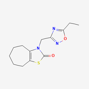 3-[(5-ethyl-1,2,4-oxadiazol-3-yl)methyl]-5,6,7,8-tetrahydro-4H-cyclohepta[d][1,3]thiazol-2-one