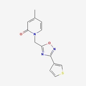 4-Methyl-1-[(3-thiophen-3-yl-1,2,4-oxadiazol-5-yl)methyl]pyridin-2-one