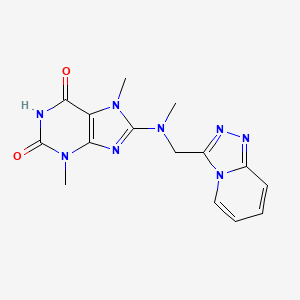 3,7-Dimethyl-8-[methyl([1,2,4]triazolo[4,3-a]pyridin-3-ylmethyl)amino]purine-2,6-dione