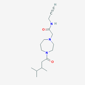 2-[4-(3,4-dimethylpentanoyl)-1,4-diazepan-1-yl]-N-prop-2-ynylacetamide