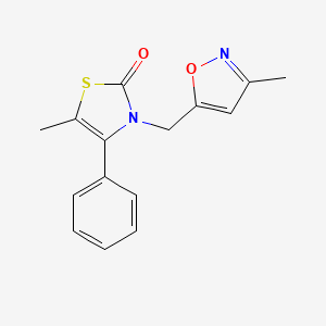 5-Methyl-3-[(3-methyl-1,2-oxazol-5-yl)methyl]-4-phenyl-1,3-thiazol-2-one