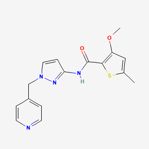 3-methoxy-5-methyl-N-[1-(pyridin-4-ylmethyl)pyrazol-3-yl]thiophene-2-carboxamide