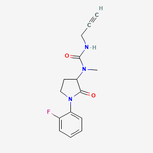 1-[1-(2-Fluorophenyl)-2-oxopyrrolidin-3-yl]-1-methyl-3-prop-2-ynylurea