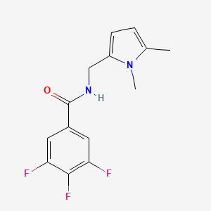 molecular formula C14H13F3N2O B7596291 N-[(1,5-dimethylpyrrol-2-yl)methyl]-3,4,5-trifluorobenzamide 