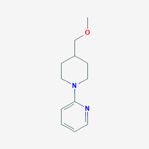 molecular formula C12H18N2O B7596313 2-[4-(Methoxymethyl)piperidin-1-yl]pyridine 