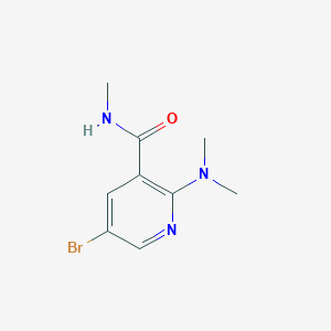 molecular formula C9H12BrN3O B7596331 5-Bromo-2-(dimethylamino)-N-methylnicotinamide 