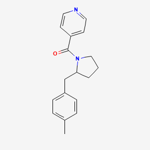 molecular formula C18H20N2O B7596345 [2-[(4-Methylphenyl)methyl]pyrrolidin-1-yl]-pyridin-4-ylmethanone 