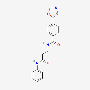 N-(3-anilino-3-oxopropyl)-4-(1,3-oxazol-5-yl)benzamide