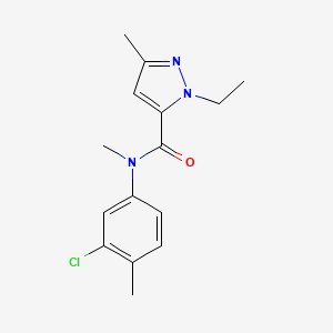 N-(3-chloro-4-methylphenyl)-2-ethyl-N,5-dimethylpyrazole-3-carboxamide