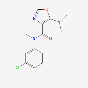 N-(3-chloro-4-methylphenyl)-N-methyl-5-propan-2-yl-1,3-oxazole-4-carboxamide