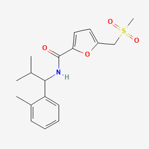 N-[2-methyl-1-(2-methylphenyl)propyl]-5-(methylsulfonylmethyl)furan-2-carboxamide