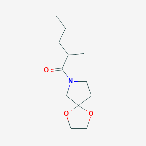 molecular formula C12H21NO3 B7596409 1-(1,4-Dioxa-7-azaspiro[4.4]nonan-7-yl)-2-methylpentan-1-one 