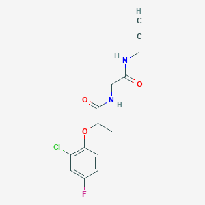 2-(2-chloro-4-fluorophenoxy)-N-[2-oxo-2-(prop-2-ynylamino)ethyl]propanamide