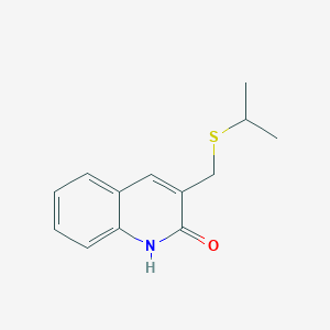 molecular formula C13H15NOS B7596427 3-(propan-2-ylsulfanylmethyl)-1H-quinolin-2-one 