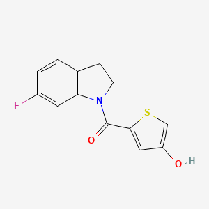 (6-Fluoro-2,3-dihydroindol-1-yl)-(4-hydroxythiophen-2-yl)methanone