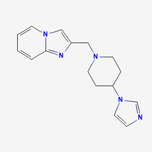 molecular formula C16H19N5 B7596473 2-[(4-Imidazol-1-ylpiperidin-1-yl)methyl]imidazo[1,2-a]pyridine 