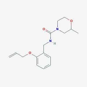 2-methyl-N-[(2-prop-2-enoxyphenyl)methyl]morpholine-4-carboxamide