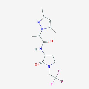 2-(3,5-dimethylpyrazol-1-yl)-N-[2-oxo-1-(2,2,2-trifluoroethyl)pyrrolidin-3-yl]propanamide