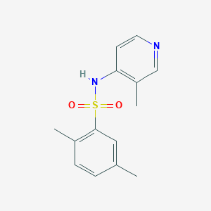 molecular formula C14H16N2O2S B7596546 2,5-dimethyl-N-(3-methylpyridin-4-yl)benzenesulfonamide 