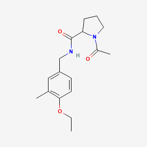 1-acetyl-N-[(4-ethoxy-3-methylphenyl)methyl]pyrrolidine-2-carboxamide