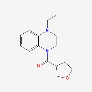 molecular formula C15H20N2O2 B7596572 (4-Ethyl-2,3-dihydroquinoxalin-1-yl)-(oxolan-3-yl)methanone 