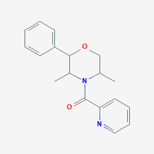 molecular formula C18H20N2O2 B7596576 (3,5-Dimethyl-2-phenylmorpholin-4-yl)-pyridin-2-ylmethanone 