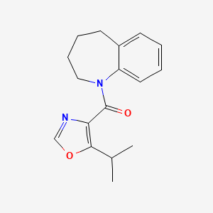 molecular formula C17H20N2O2 B7596623 (5-Propan-2-yl-1,3-oxazol-4-yl)-(2,3,4,5-tetrahydro-1-benzazepin-1-yl)methanone 