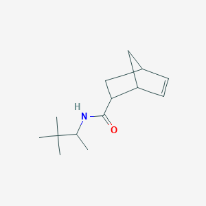 molecular formula C14H23NO B7596629 N-(3,3-dimethylbutan-2-yl)bicyclo[2.2.1]hept-5-ene-2-carboxamide 