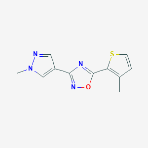 3-(1-Methylpyrazol-4-yl)-5-(3-methylthiophen-2-yl)-1,2,4-oxadiazole