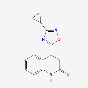 4-(3-cyclopropyl-1,2,4-oxadiazol-5-yl)-3,4-dihydro-1H-quinolin-2-one