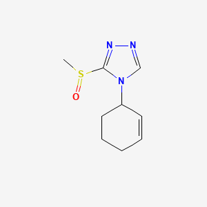 molecular formula C9H13N3OS B7596657 4-Cyclohex-2-en-1-yl-3-methylsulfinyl-1,2,4-triazole 