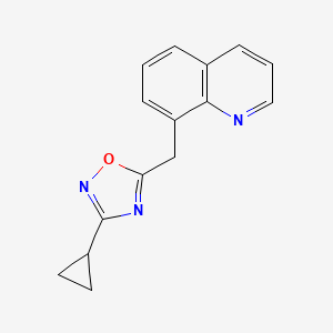 3-Cyclopropyl-5-(quinolin-8-ylmethyl)-1,2,4-oxadiazole