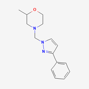 2-Methyl-4-[(3-phenylpyrazol-1-yl)methyl]morpholine