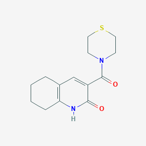 3-(thiomorpholine-4-carbonyl)-5,6,7,8-tetrahydro-1H-quinolin-2-one