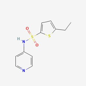 molecular formula C11H12N2O2S2 B7596709 5-ethyl-N-pyridin-4-ylthiophene-2-sulfonamide 