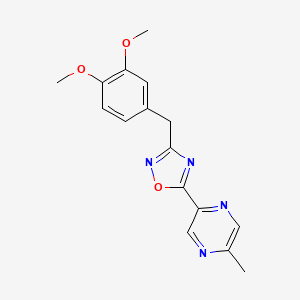 3-[(3,4-Dimethoxyphenyl)methyl]-5-(5-methylpyrazin-2-yl)-1,2,4-oxadiazole