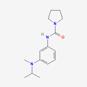 molecular formula C15H23N3O B7596713 N-[3-[methyl(propan-2-yl)amino]phenyl]pyrrolidine-1-carboxamide 