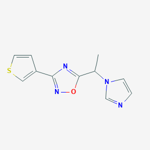 5-(1-Imidazol-1-ylethyl)-3-thiophen-3-yl-1,2,4-oxadiazole