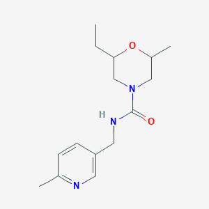 2-ethyl-6-methyl-N-[(6-methylpyridin-3-yl)methyl]morpholine-4-carboxamide