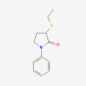 molecular formula C12H15NOS B7596726 3-Ethylsulfanyl-1-phenylpyrrolidin-2-one 